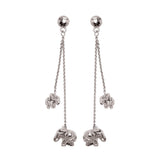 ZoZo Elephant Dangle Earrings in Sterling Silver