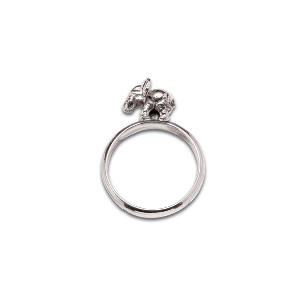 ZoZo Elephant Stacking Ring Bull in Sterling Silver