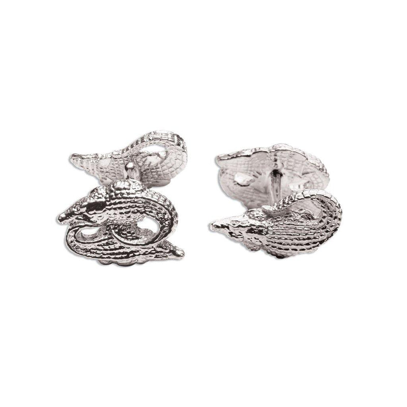 Crocodile Cufflinks in Sterling Silver