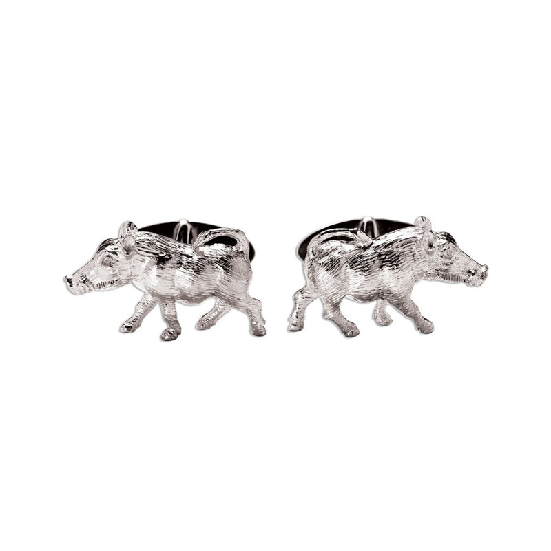 Warthog Cufflinks in Sterling Silver