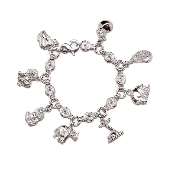 Animal Charm Bracelet in Sterling Silver