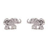 Elephant Stud Earrings in Sterling Silver