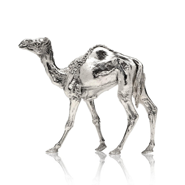 Camel Walking 2 Sculpture in Sterling Silver - Large