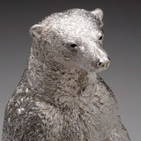 Polar Bear Standing Sculpture in Sterling Silver - Large