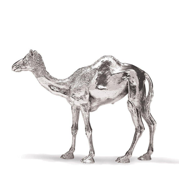 Camel Calf Walking Sculpture in Sterling Silver - Large
