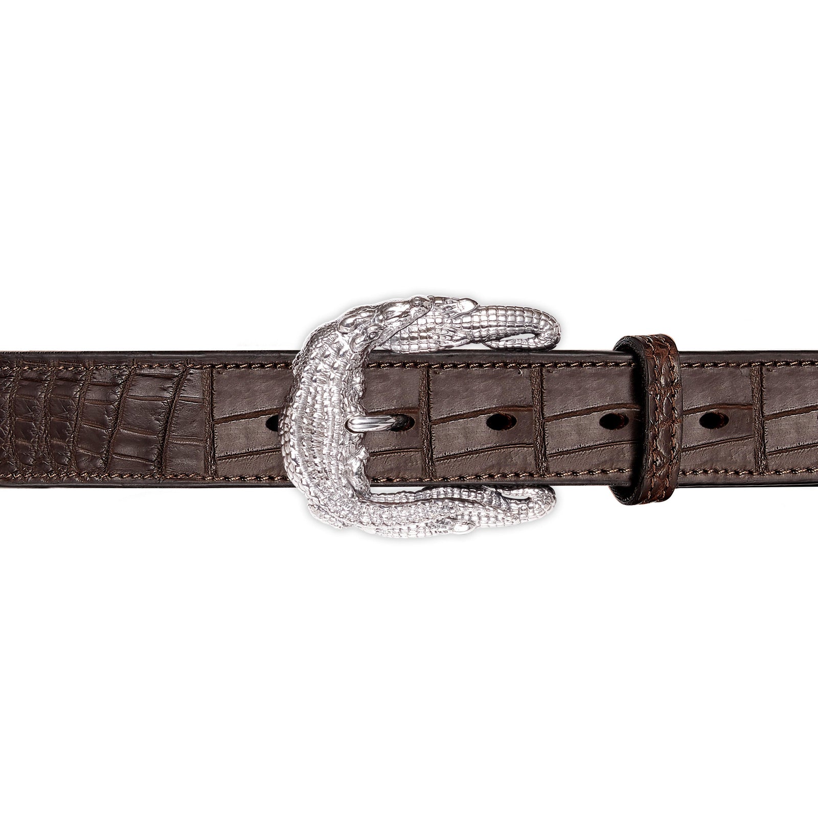 Crocodile Belt Buckle in Silver | by Patrick Mavros – Patrick