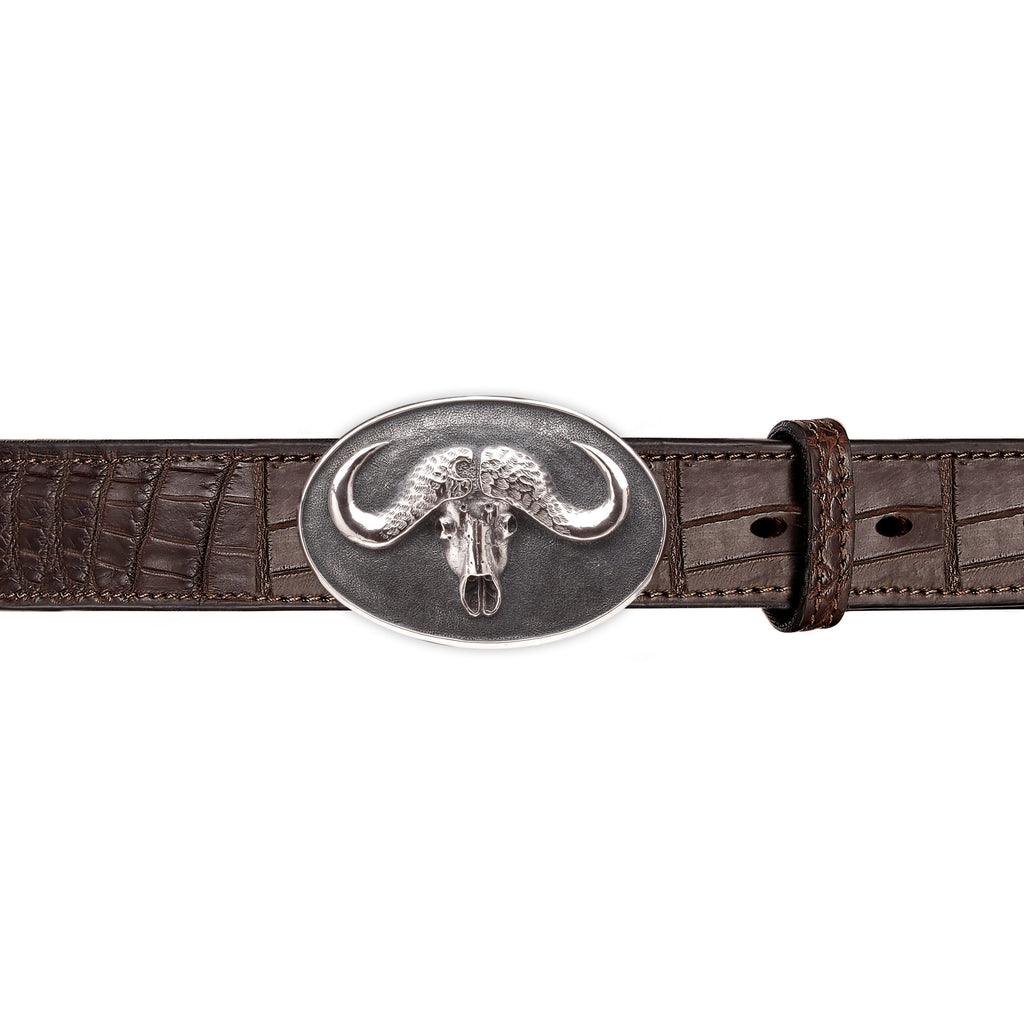 Buffalo Skull Belt Buckle in Silver | by Patrick Mavros – Patrick