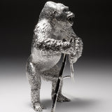 Gorilla Chairman Sculpture in Sterling Sivler