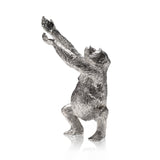 Gorilla Female Reaching (Margo) Sculpture in Sterling Silver