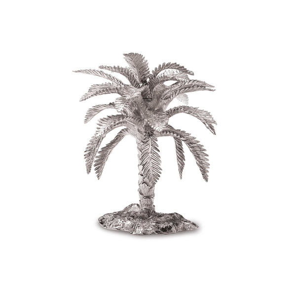 Date Palm Tree 1 Candle Holder in Sterling Silver