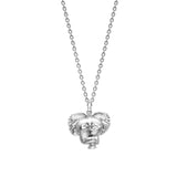 Elephant Backside Pendant & Chain in Sterling Silver