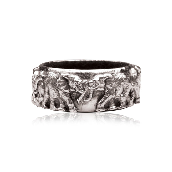 Elephant Wine Drip Ring in Sterling Silver