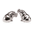 Hippo Salt & Pepper Shakers in Sterling Silver