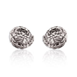 Pangolin Rolled Sterling Silver Stud Earrings