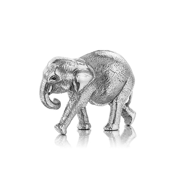 Indian Elephant Calf in Sterling Silver