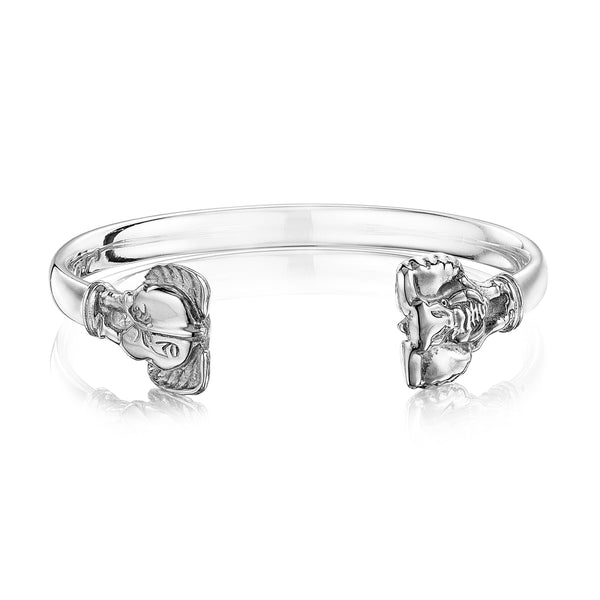Elephant Wire Cuff in Sterling Silver