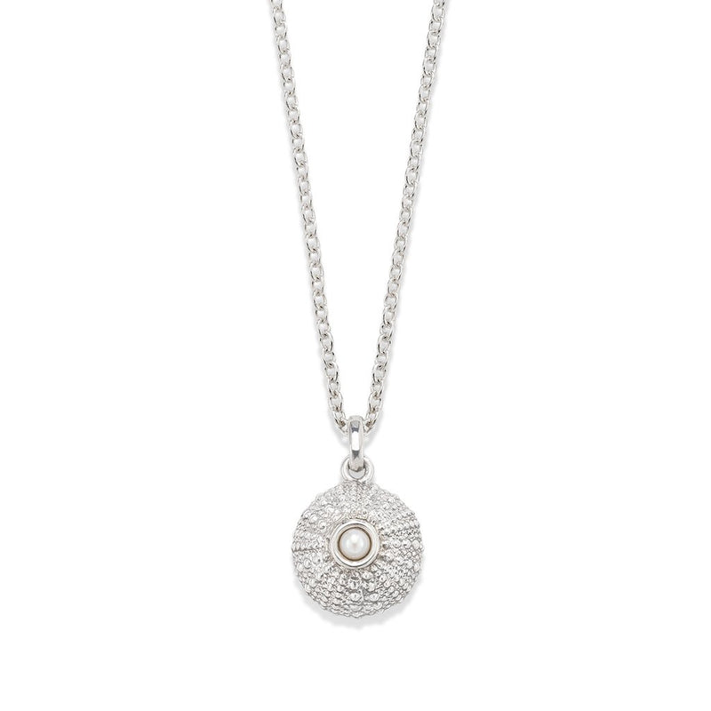Sea Urchin Pendant in Pearl in Sterling Silver