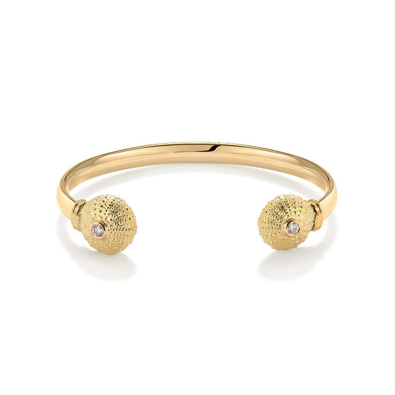 Sea Urchin Wire Cuff in 18ct Gold with Diamonds