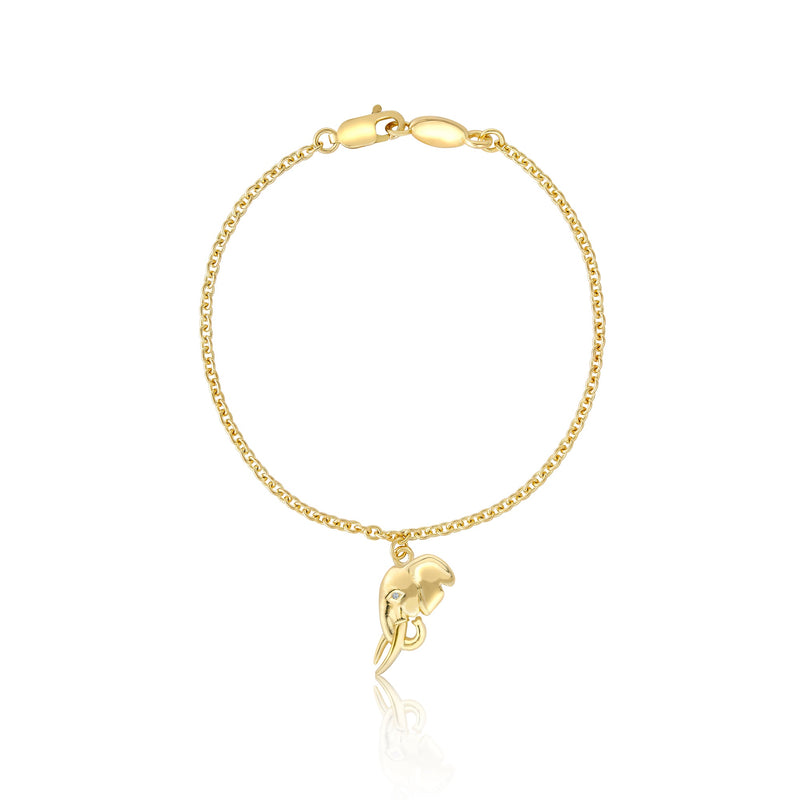TUSK Charm Bracelet with Diamond in 18ct Gold