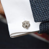 Tiger Zodiac Cufflinks in Silver