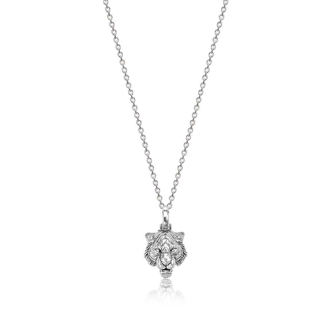 Tiger Pendant in Silver - Small