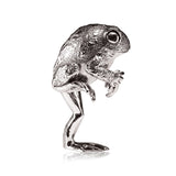 Toad Standing Sculpture in Sterling Silver - Medium