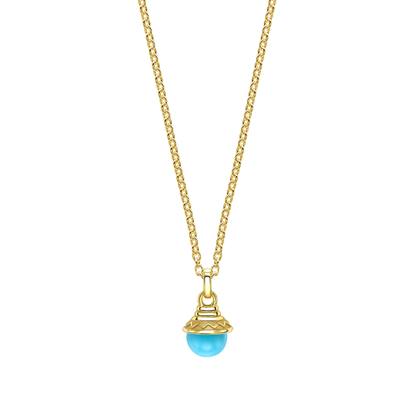 Nada Pendant - Turquoise in 18ct Gold by Patrick Mavros