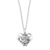 ZoZo Elephant Heart Pendant & Chain in Sterling Silver - Small