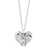 Back of the ZoZo Elephant Heart Pendant & Chain in Sterling Silver- Small