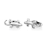 Gecko Cufflinks in Sterling Silver