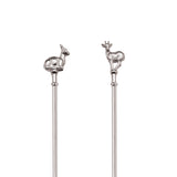 Klipspringer Pair Cocktail Spoons in Silver