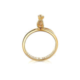 Animal Lover Monkey Speak No Evil Mini-Ring in 18ct Gold