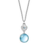 Ocean Tides Blue Topaz Necklace in Silver by Patrick Mavros