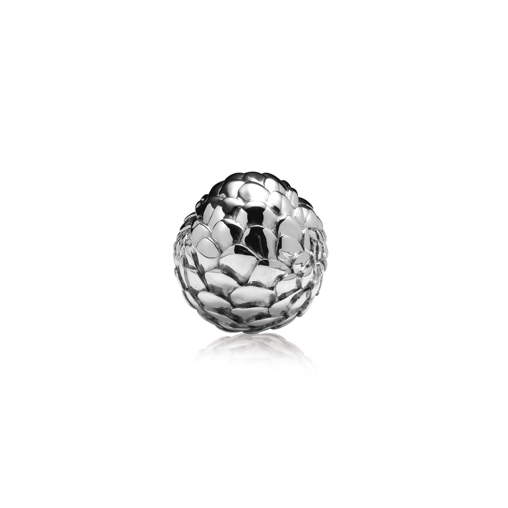 Pangolin Rolled Sculpture in Sterling Silver - Tiny